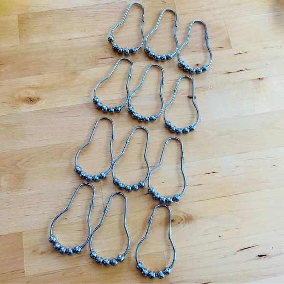 Shower Curtain Hooks 12 Rollerball Classic Style - Picture 1 of 7